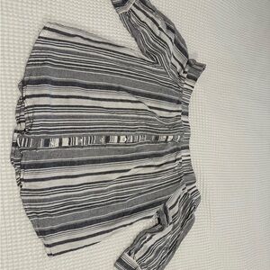 by & by Monochrome Striped Top